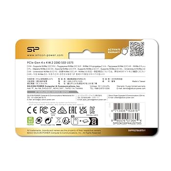 NVMe SSD 2TB SP-US75 美品です Amazon | Silicon Power 2TB US75 NVMe 4.0 Gen4 PCIe M.2 SSD R