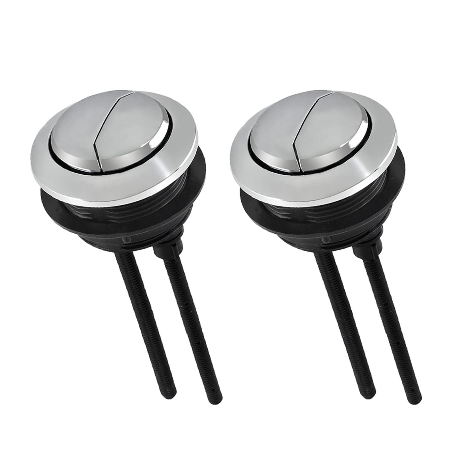 2PCS Toilet Flush Button Replacement, 60mm Dual Flush Toilet Push Buttons, Universal Flush Valve Replacement