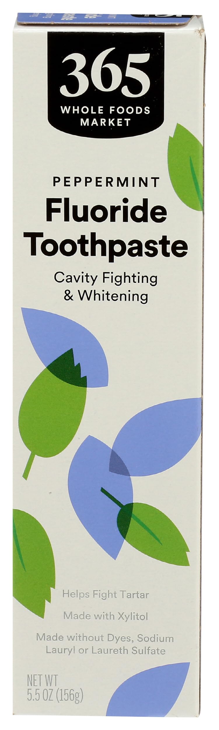 365 by Whole Foods Market Fluoride Toothpaste Cavity Fighting Whitening Peppermint Flavor 5 5 Ounce