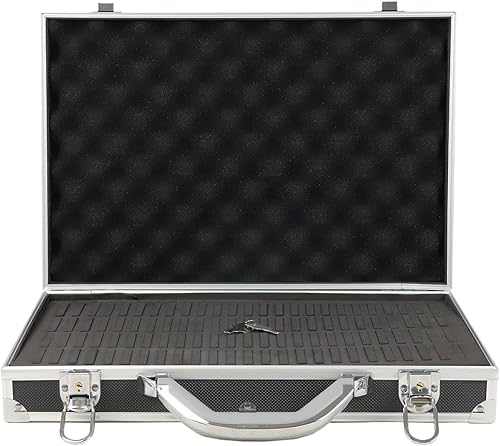 Elite - Caja universal de viaje y almacenamiento de aluminio negro, 100 cápsulas o 2 soportes para monedas