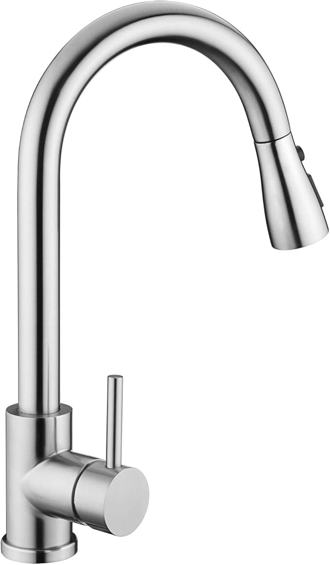 Kitchen Sink Faucet, Kitchen Faucet Stainless Steel with Pull Down