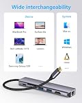 USB C Hub with Ethernet - Newmight 7 in 1 Type C to HDMI Adapter with 1G Ethernet, 4K HDMI, 2 USB 3.0,100W Power Delivery and SD/TF Card Reader, for iPhone 15 Macbook iPad Pro Dell Surface HP and More