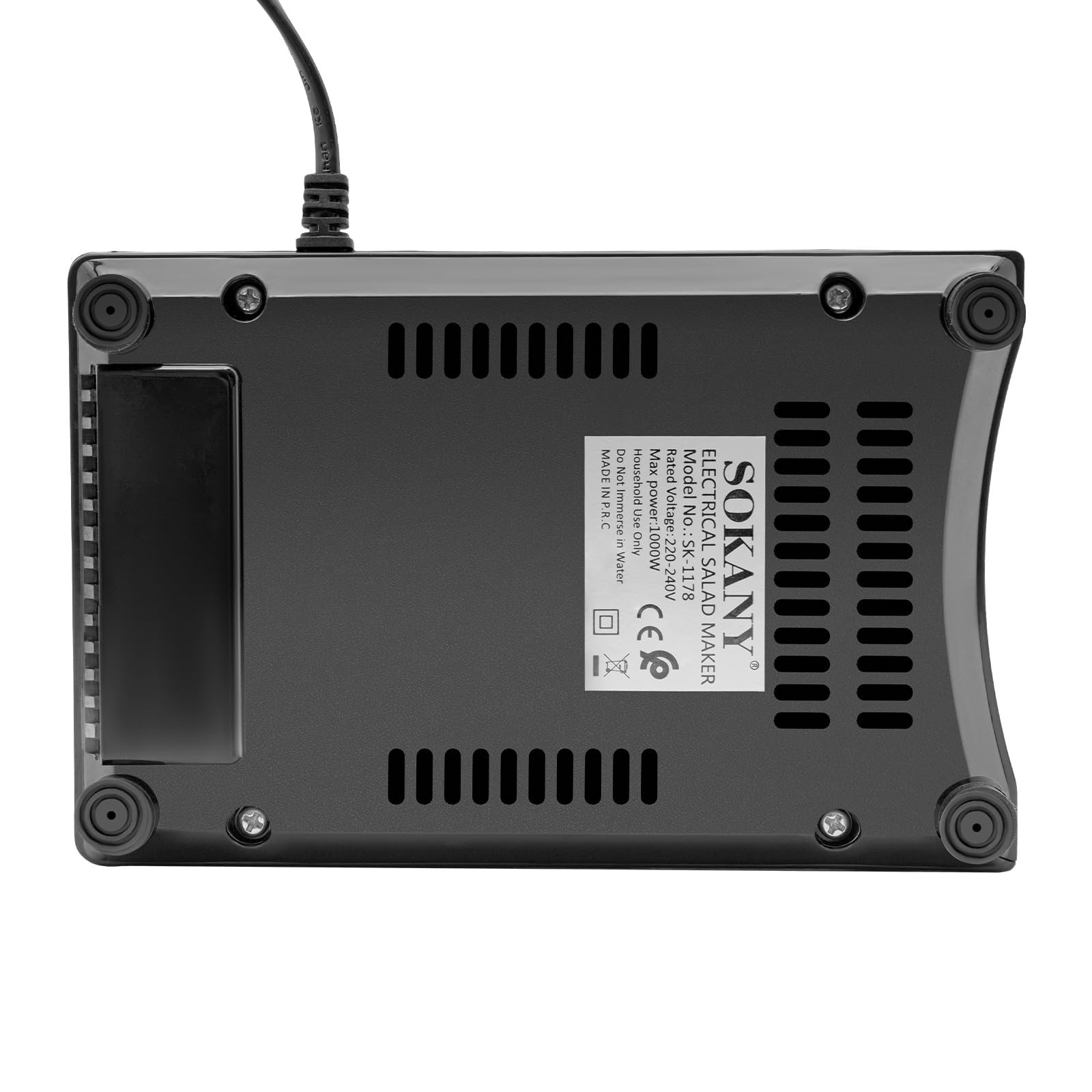 Mandoline électrique 1000 W - Râpe de cuisine - Râpe à légumes 6 en 1 - Trancheuse électrique professionnelle - Coupe-légumes électrique