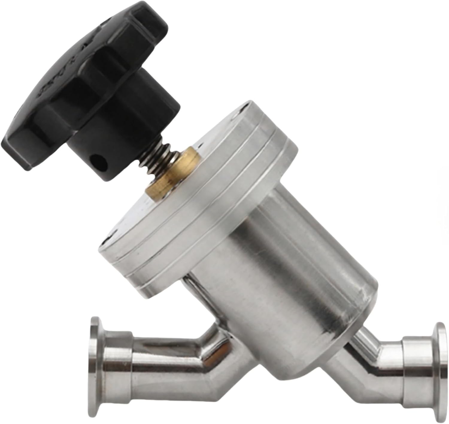 Vacuum Super-Seal KF-16 Flanges 180° In-line HV Manual Bellows Valve, High Vacuum Manual Isolation Valves, 304 Stainless Steel (KF16)