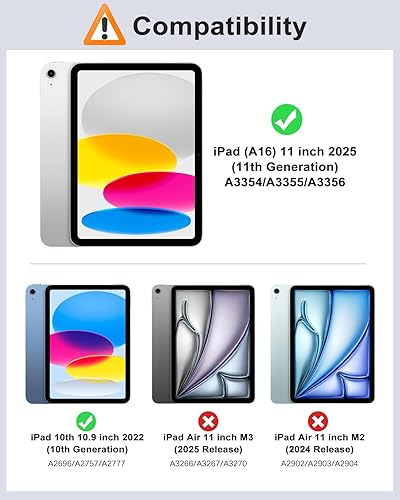 Miniatura 2 de MoKo Funda para iPad de 10 generación 2022, funda para iPad 10.9 con cubierta trasera de TPU suave translúcido esmerilado, funda delgada con soporte