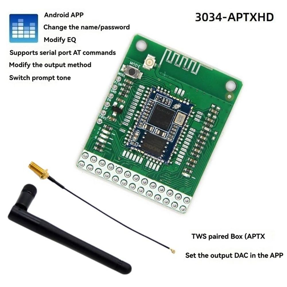 QCC3034 Bluetooth 5.1 Stereo moduł audio + antena DC3.6-5.5V APTXHD Analogowe wyjście bezstratne/AAC//APTXHD A