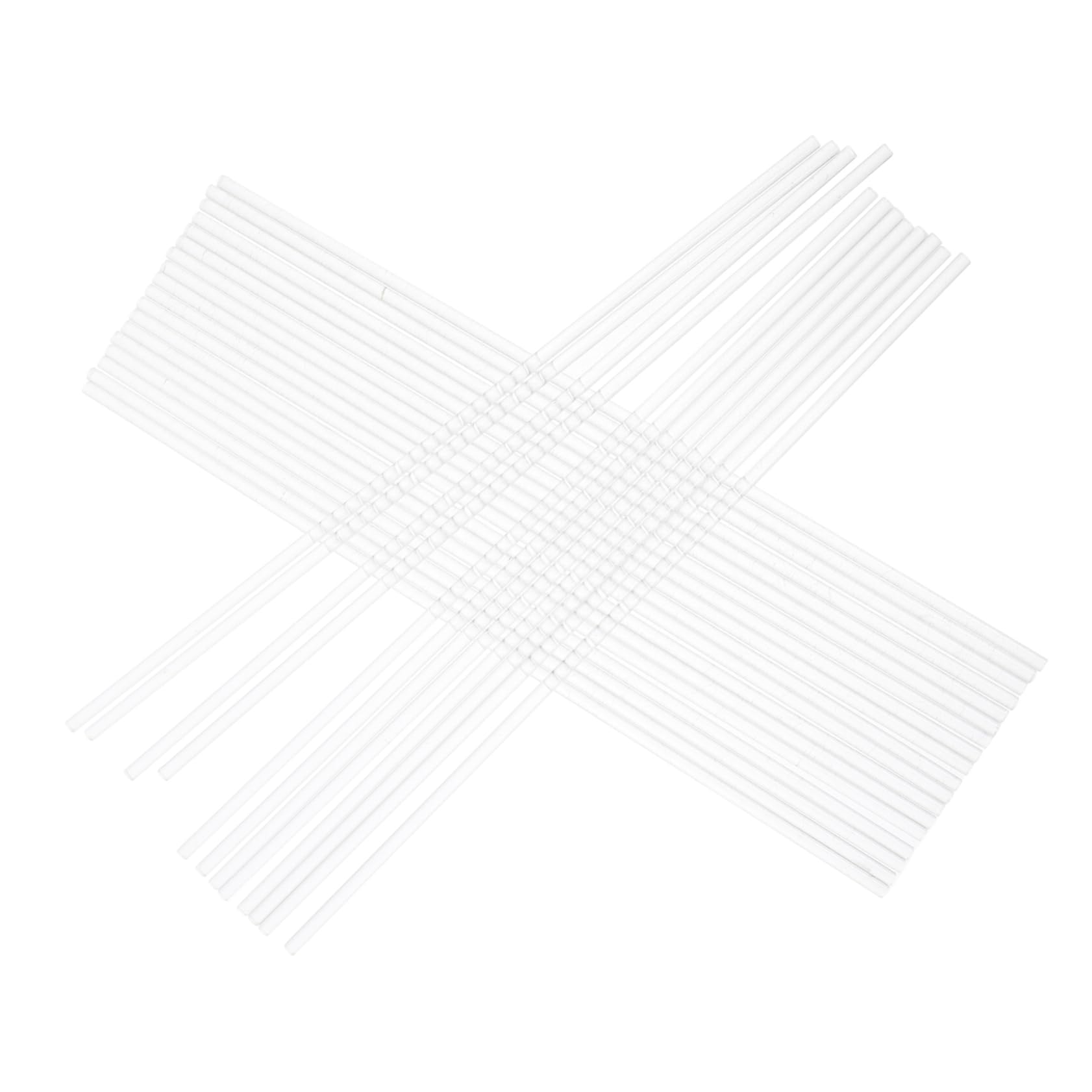 SOLUSTRE Crafts Acrylic Sticks 30 Pack Cylinder Rods for Dolls Cake Decorations