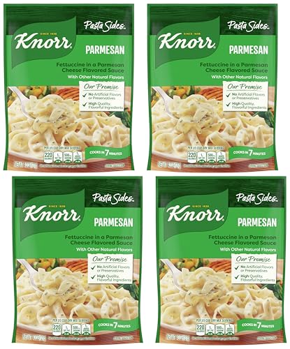 Knorr Pasta Sides For a Delicious Quick Pasta Side Dish Parmesan No Artificial Flavors & Preservatives,No-Added MSG 4.3 oz,(Pack of 4)