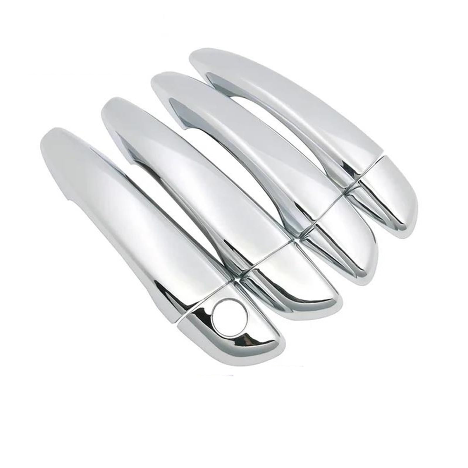 Piwine Metallic Silver Lhd Car Chrome Doors Handle Exterior Anti-Scratch For Opel For Mokka For Vauxhall For Mk2 2021 2022 2023(Metallic Silver)