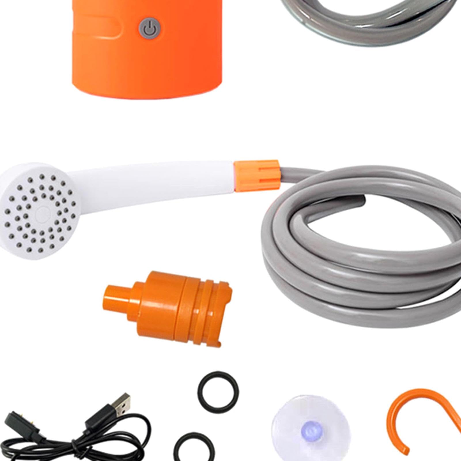 Generic Camping Shower, Portable Shower with Hose, Compact Outdoor Shower for Traveling, Backpacking, Car Washing, Bathing, Pet Cleaning, 24cmx10.5cmx17.5cm