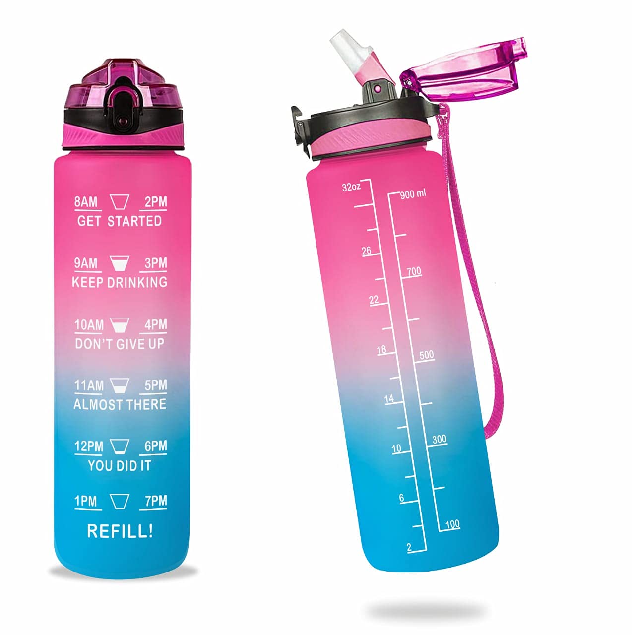 Motivational Water Bottle - BPA Free & Leak Proof -1