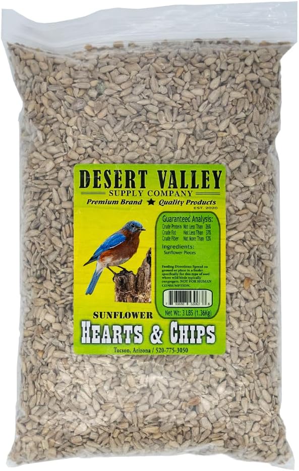 Fine Sunflower Chips 50lb Bag for Feeding Birds and