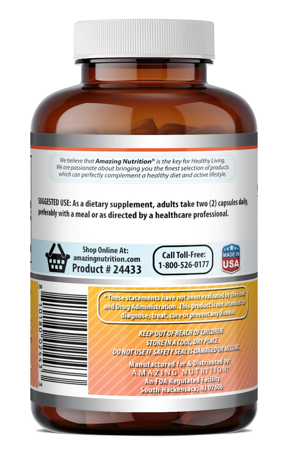 Amazing Formulas Berberine 1000mg Per Serving 120 Capsules Supplement | Gluten Free | Made in USA — Amazon image 4