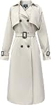 Classic Long Women's Trench Coat - Timeless Style, Windproof and Water-Repellent Outerwear for Any Occasion - Crescentt