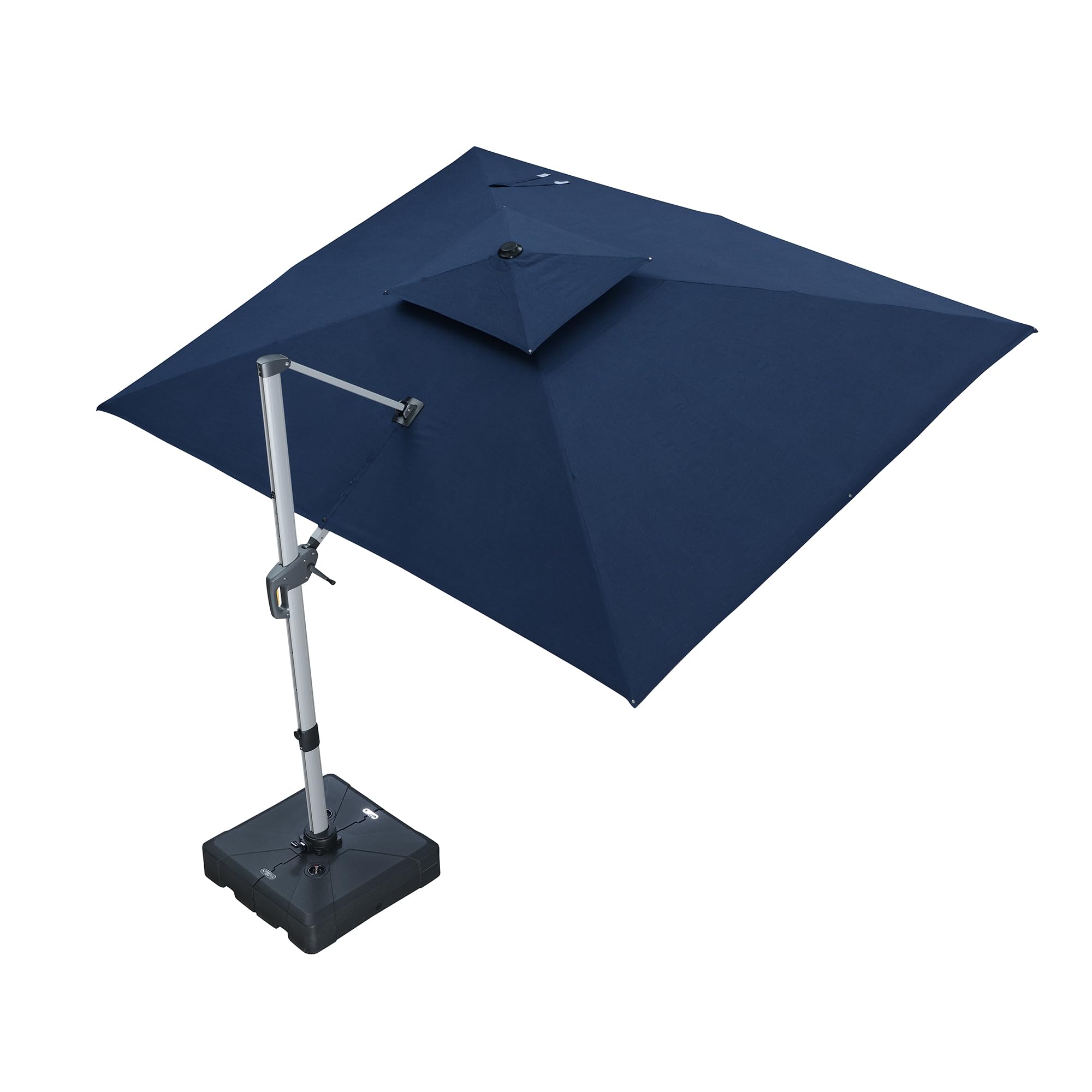 PURPLE LEAF 9' X 12' Cantilever Outdoor Patio Umbrella Large Heavy Duty 360° Rotation Double Top Offset Rectangular Umbrellas for Backyard Deck Pool, Spectrum Indigo