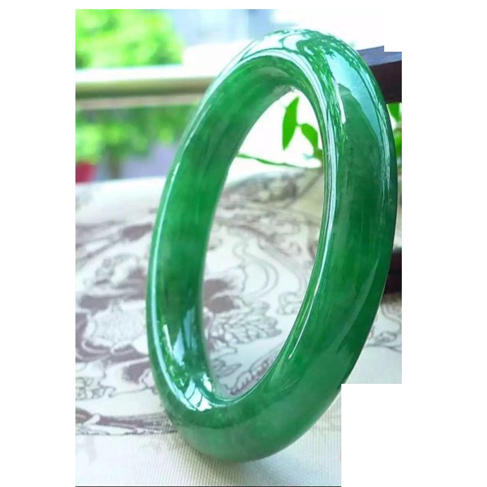 Bracciale in giada verde ghiaccio naturale Bracciale rotondo in giada smeraldo birmana Bracciale Feng Shui Ricchezza per uomo Donna con certificato Regali di gioielli
