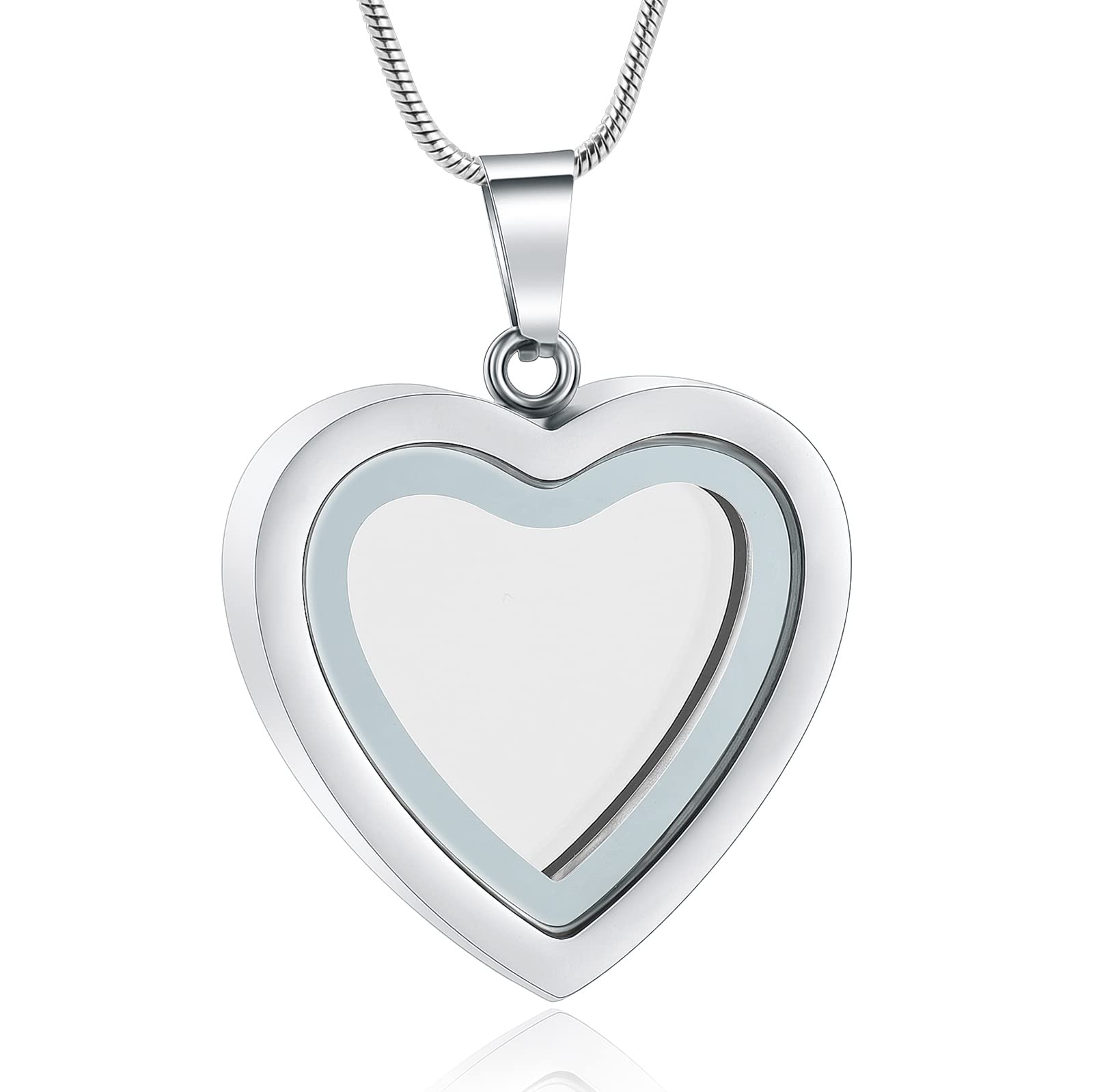 Milacolato 2 stuks urn hanger voor as sieraden van roestvrij staal zwart met ketting CZ