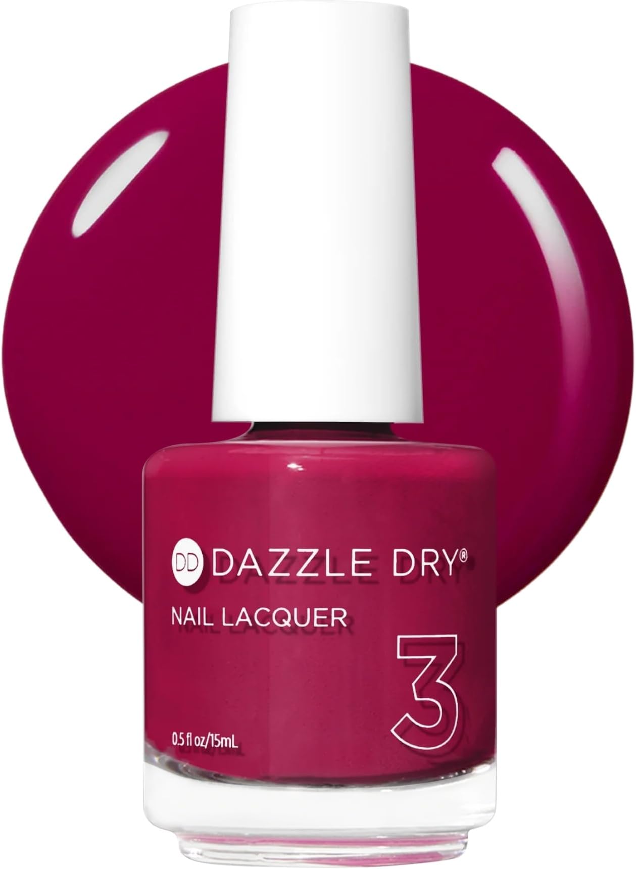 Nail Lacquer (Step 3) - Raspberry Rush - A raspberry with purple undertones. Full coverage cream. (0.5 fl oz)