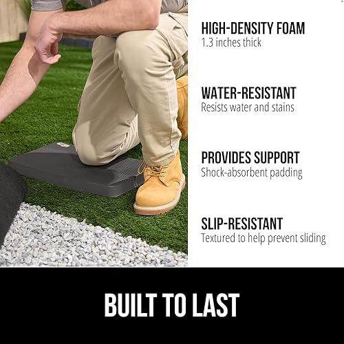 Vista 29 de Gorilla Grip - Tapete original grueso de alta calidad para arrodillarse, ideal para jardinería, trabajar en el patio, yoga, para arrodillarse