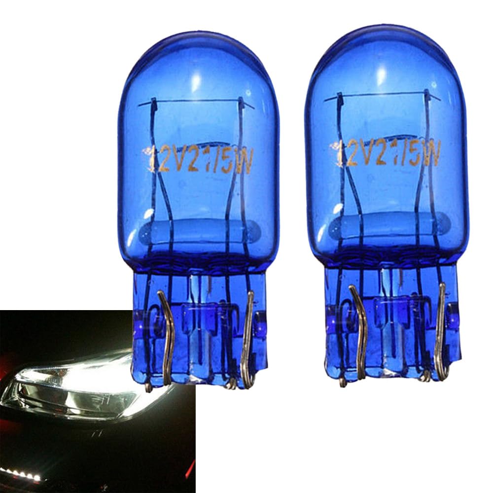 2PCS T20 7443 W21/5W R580 Halogen White Turn Signal Stop Brake Tail Light Bulbs Car Tuning Exterior Parts Accessory Universal