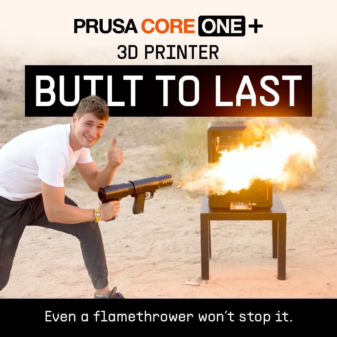Original Prusa CORE One+ DIY Kit: CoreXY High-Speed Professional 3D Printer per Hobby & Industria, chiuso, regolazione attiva della temperatura, modalità offline sicura, 25x22x27cm