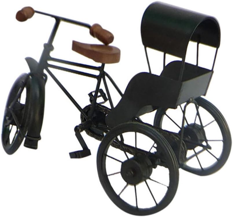 MOJOPANDA Metal sculpture Retro Classic Handmade Rickshaw Unique Metal And Art Decoration Ornaments for Indoor Outdoor Decoration