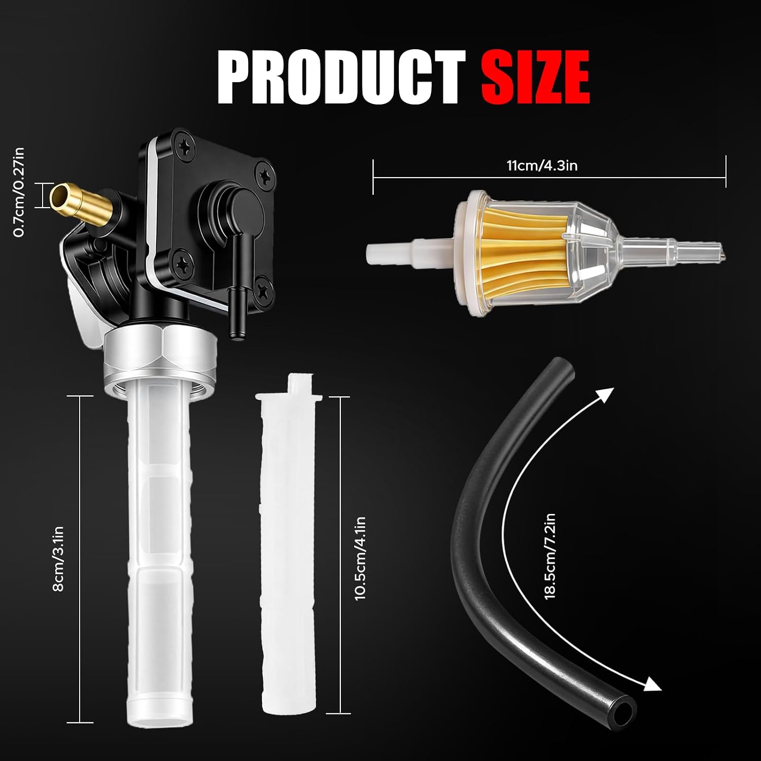 Rogierra Fuel Valve Petcock with Male Thread, Compatible with Motorcycle Harley FLST FXST FLT FXD 1995-2001 1340cc, Replaces 61338-94D