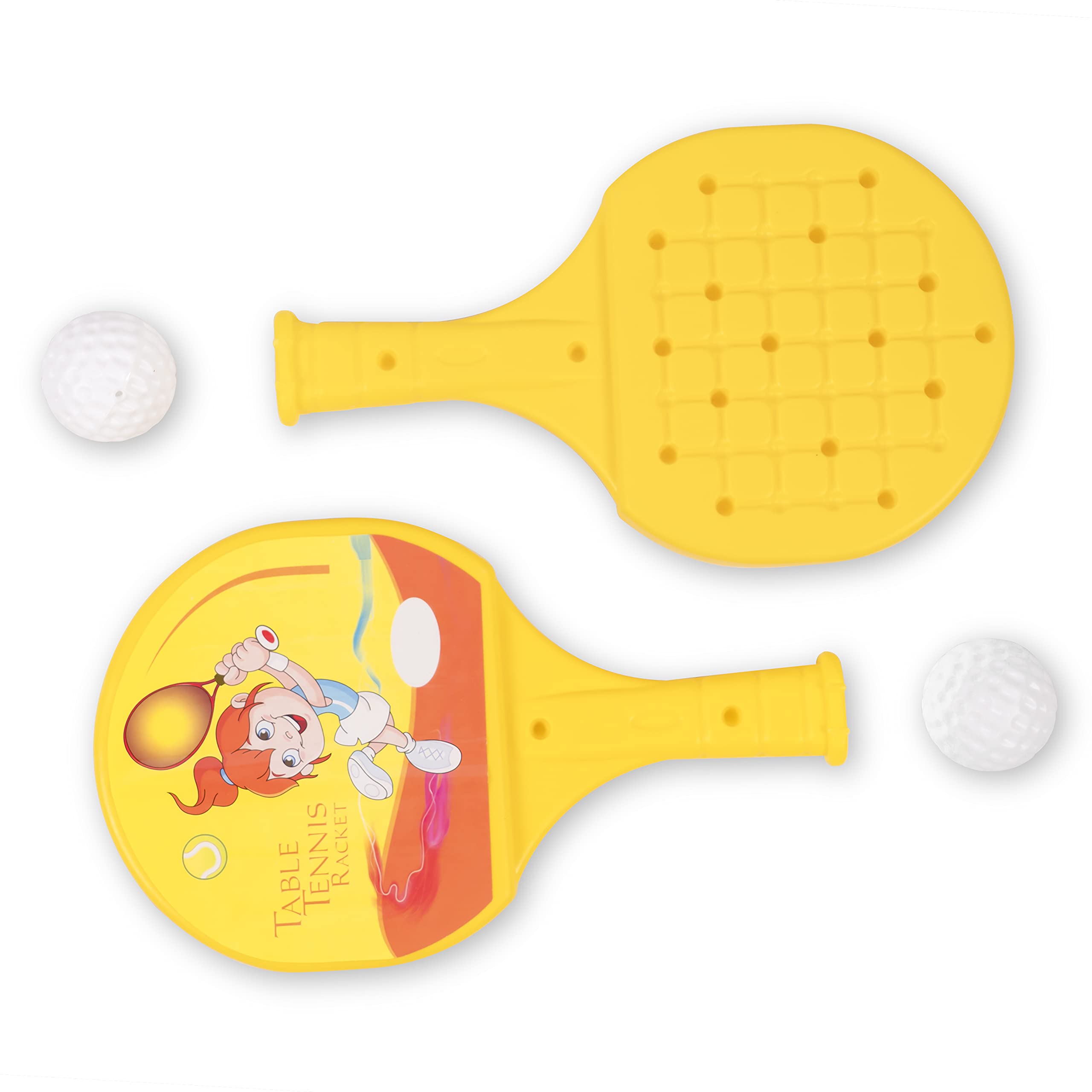 DIKUJI ENTERPRISE Plastic Table Tennis Racket Set, Indoor and Outdoor Use for Kids Game (Multi Colors, Pack of 1) (B09928R7YW) Amazon Price History, Amazon Price Tracker