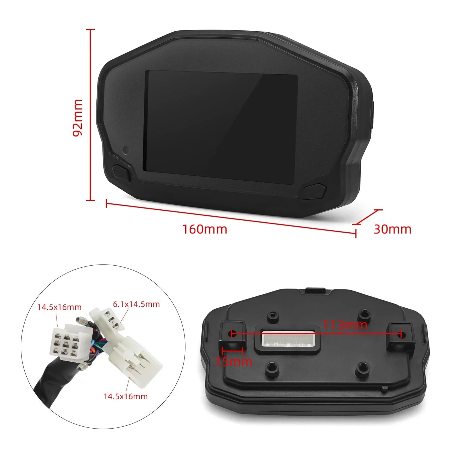 Velocímetro Digital para motocicletas, para motor digital de 2/4 | Tacómetro universal HD para motocicletas, para motor digital de 2/4 cilindros, para todas las motocicletas.
