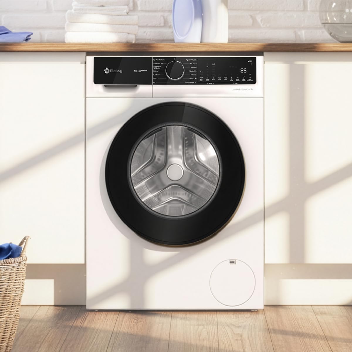 Balay, Lavadora, 10 kg, AutoDosificación, Silenciosa, blanco, 3TS3104BH | Programas Super Rápido y Rápido/mix, Programa plancha, Home Connect