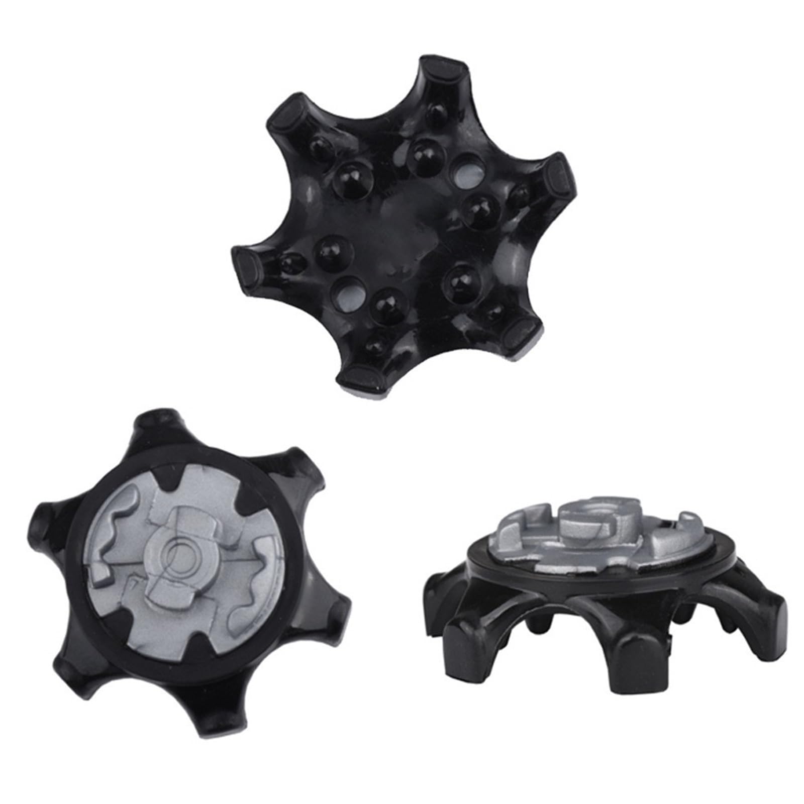 weiemgs 20 Pcs Golf Spikes Replacement With Wrench - Golf Shoe Cleats - Compatible With Adidas，Skechers, Callaway, Oakley, FootJoy，Puma, Pins Interface(Black)