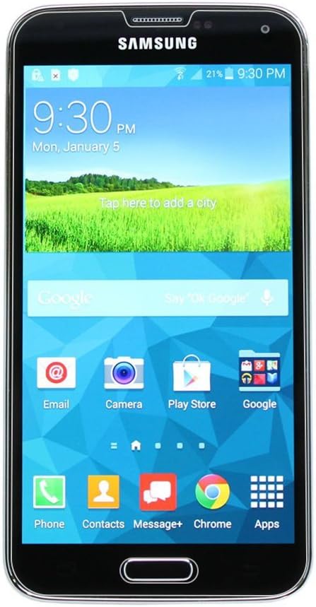 iXCC 0.3mm High Definition Crystal Clear Round Angle High Response Scratch Resistant Hard Tempered-Glass Screen Protector for Samsung Galaxy S5
