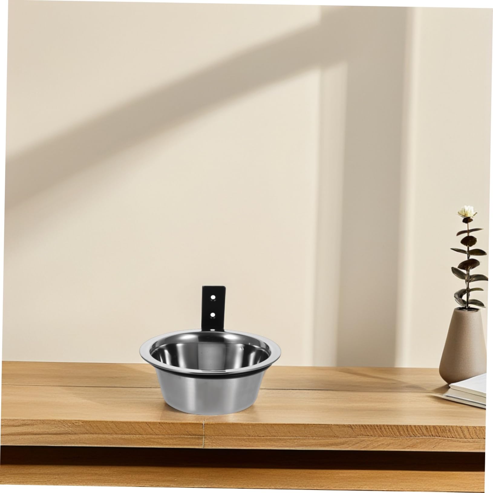 Gamelle Murale Surélevée pour Chien en Acier Inoxydable, 2 Pièces