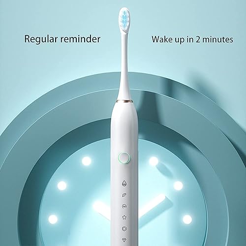 Miniatura 9 de MEGCCR Sonic - Cepillo de dientes eléctrico de carga USB automática, temporizador inteligente de 6 velocidades IPX7, impermeable, viaje con 8