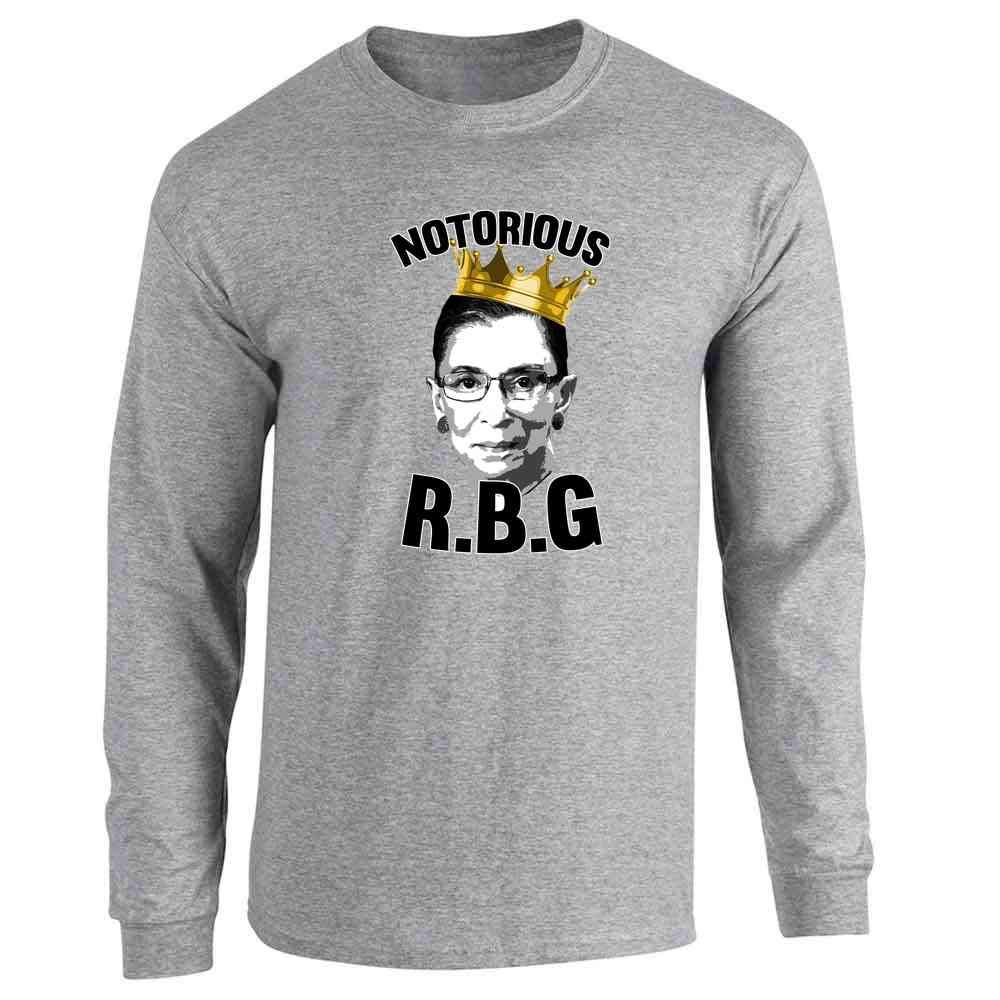 Ruth Bader Ginsberg Dissent Collar Notorious RBG Full Long Sleeve Tee T-Shirt