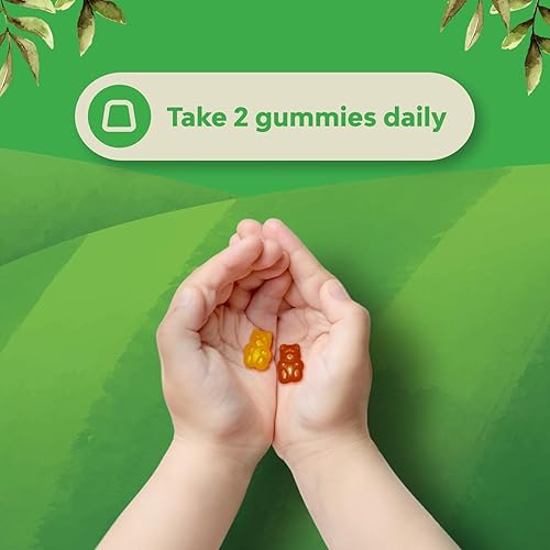 Miniatura 9 de Paquete de gomitas de apoyo inmunológico de vitamina D3 y gomitas multivitamínicas para niños a base de plantas, fortalecimiento óseo, salud