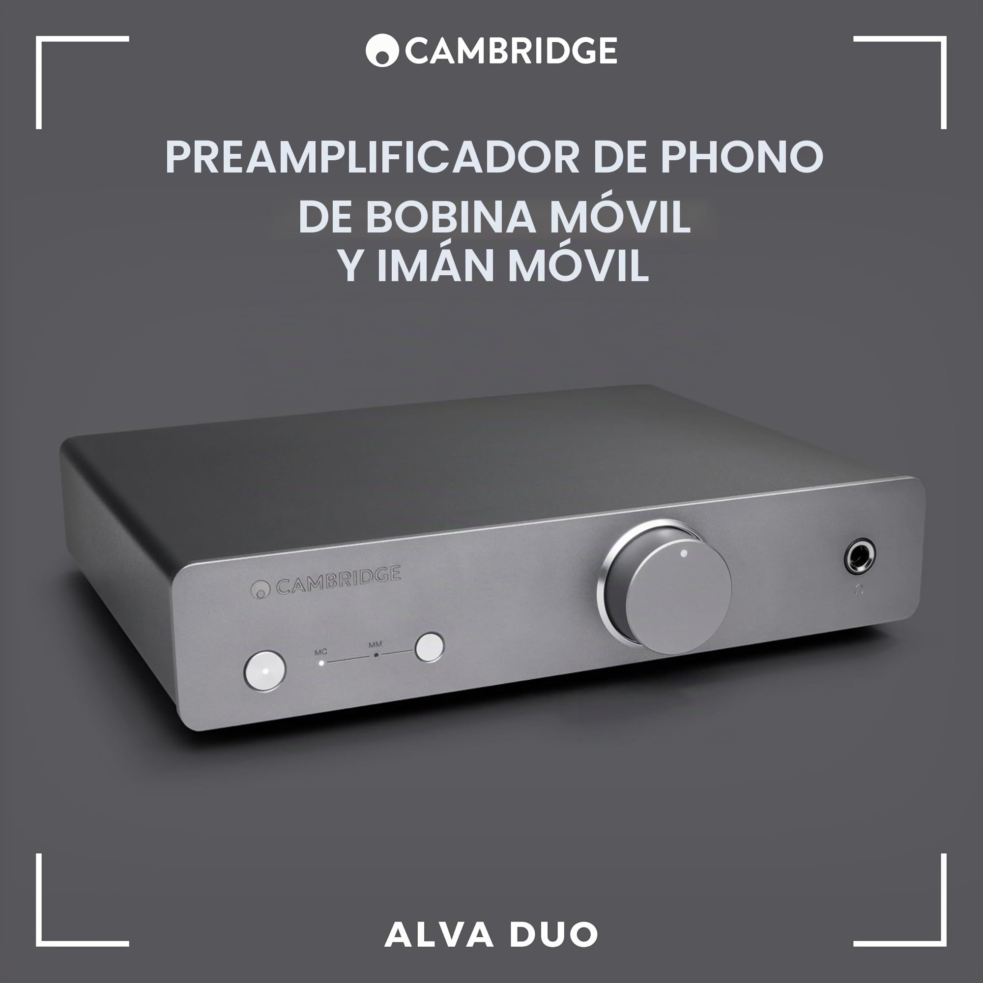 Cambridge Audio Alva Duo – Preamplificador Phono Moving Magnet & Moving Coil, preampli estéreo HiFi para Tocadiscos & Vinilo, ampli Auriculares – Lunar Grey