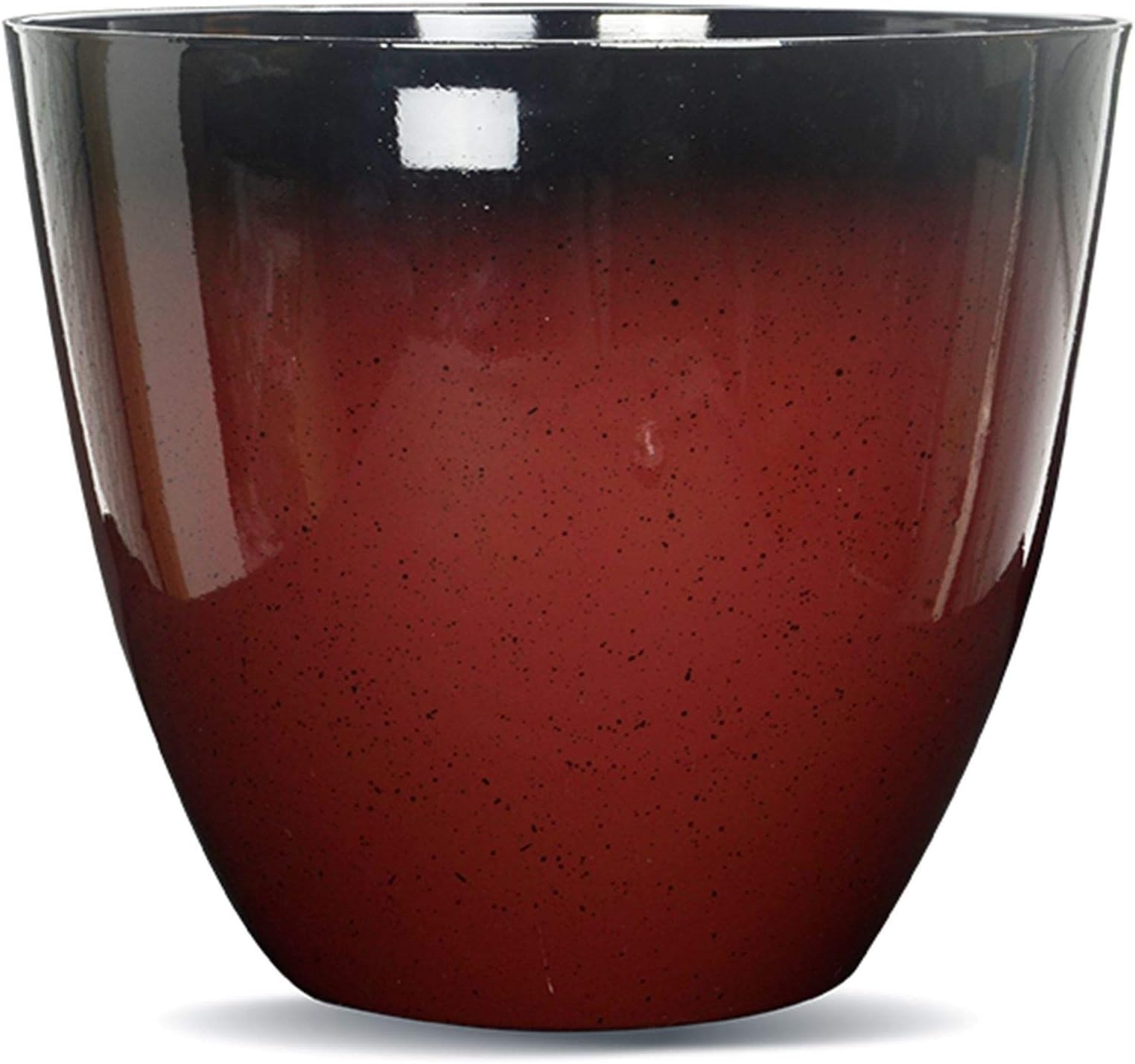 Large Round Glazed Effect Egg Cup Planter Patio Flower Plant Pot Tub[Red]
