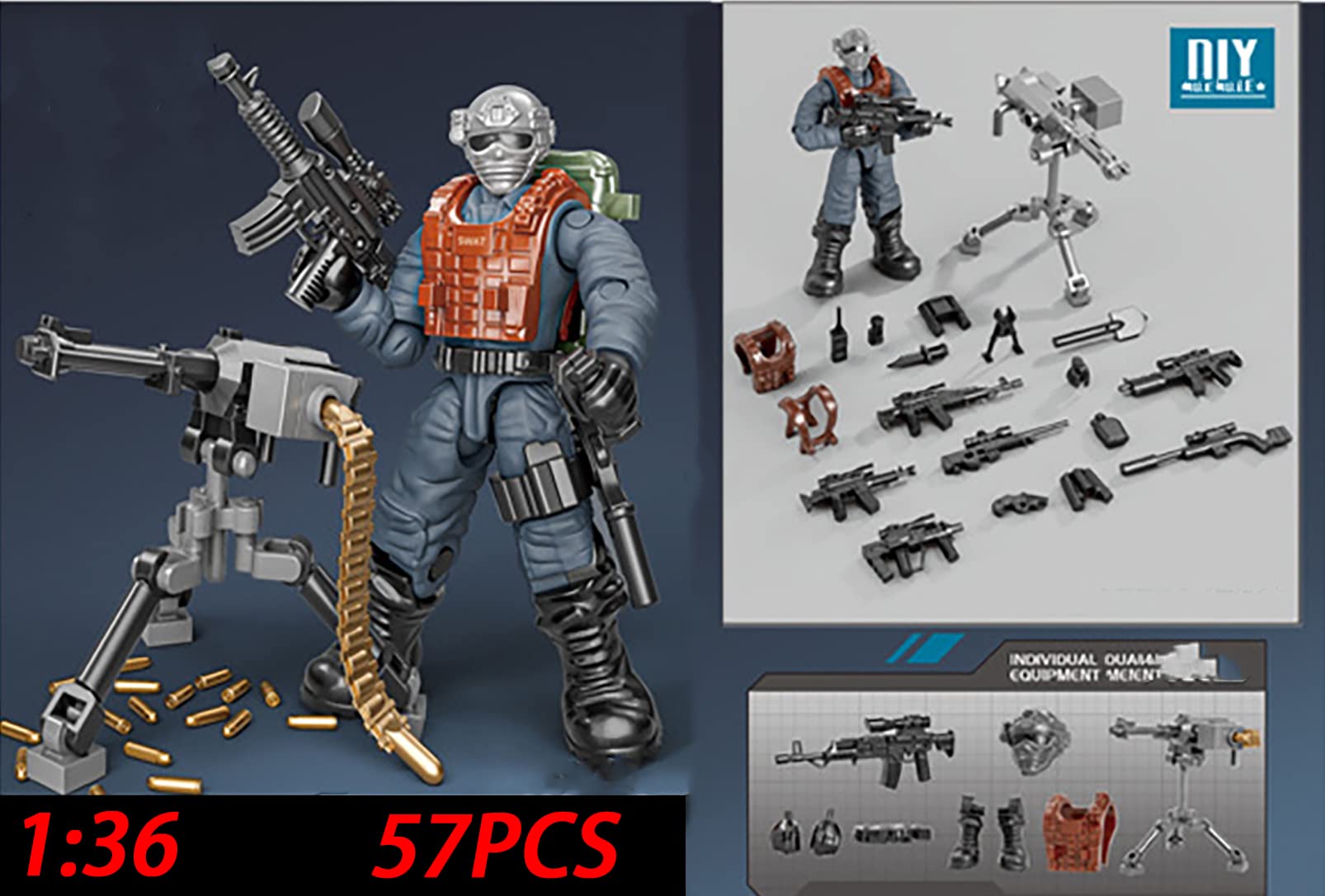Amazon.co.jp: 特殊部隊 ミニミリタリーアクションフィギュア 武器と