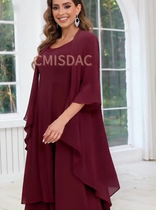 chiffon jackets for evening dresses Long Mother of the Bride Formal Jacket Dress by Eva Fashion 3094