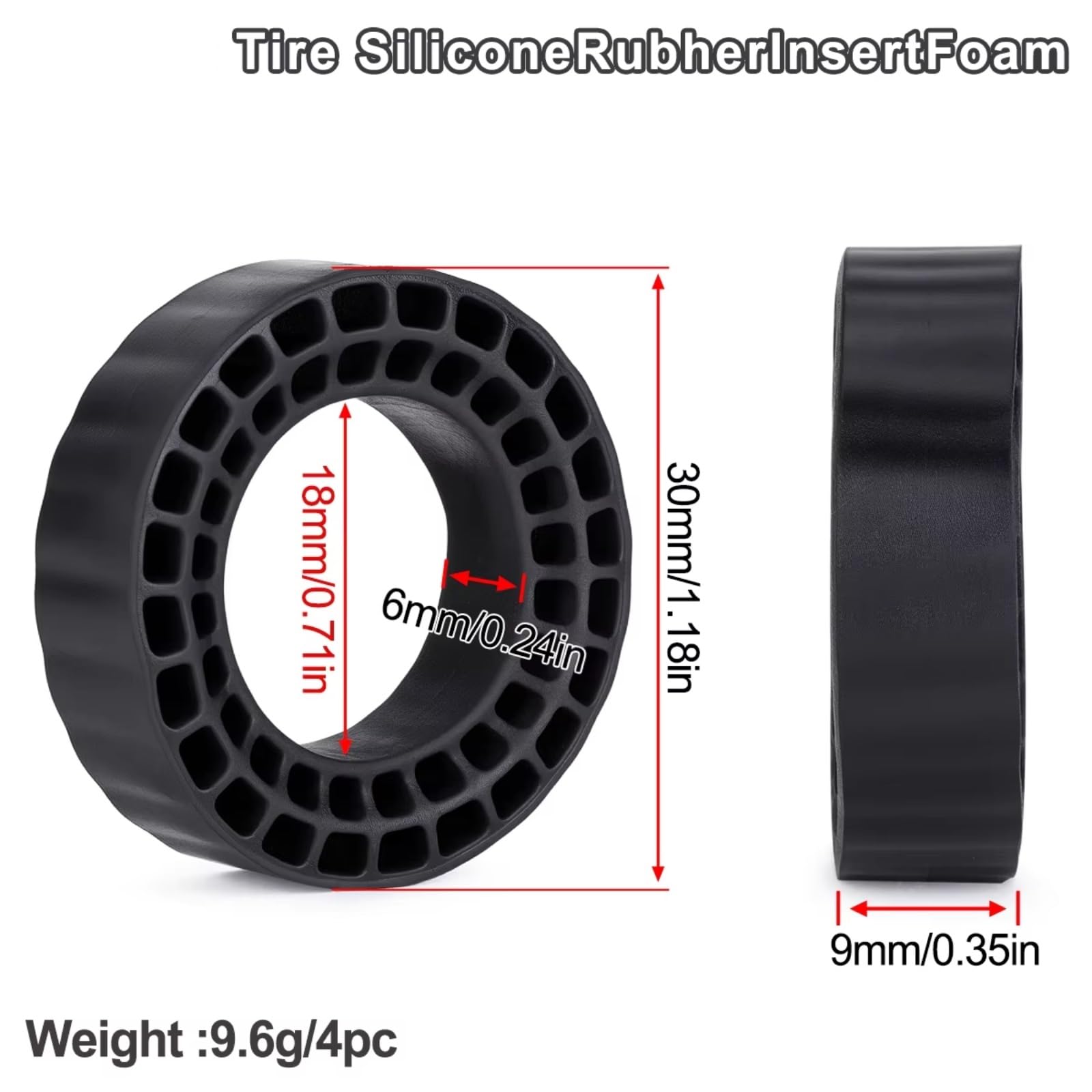 Neumáticos con Inserciones Espuma para Axial SCX30 para Bronco RC