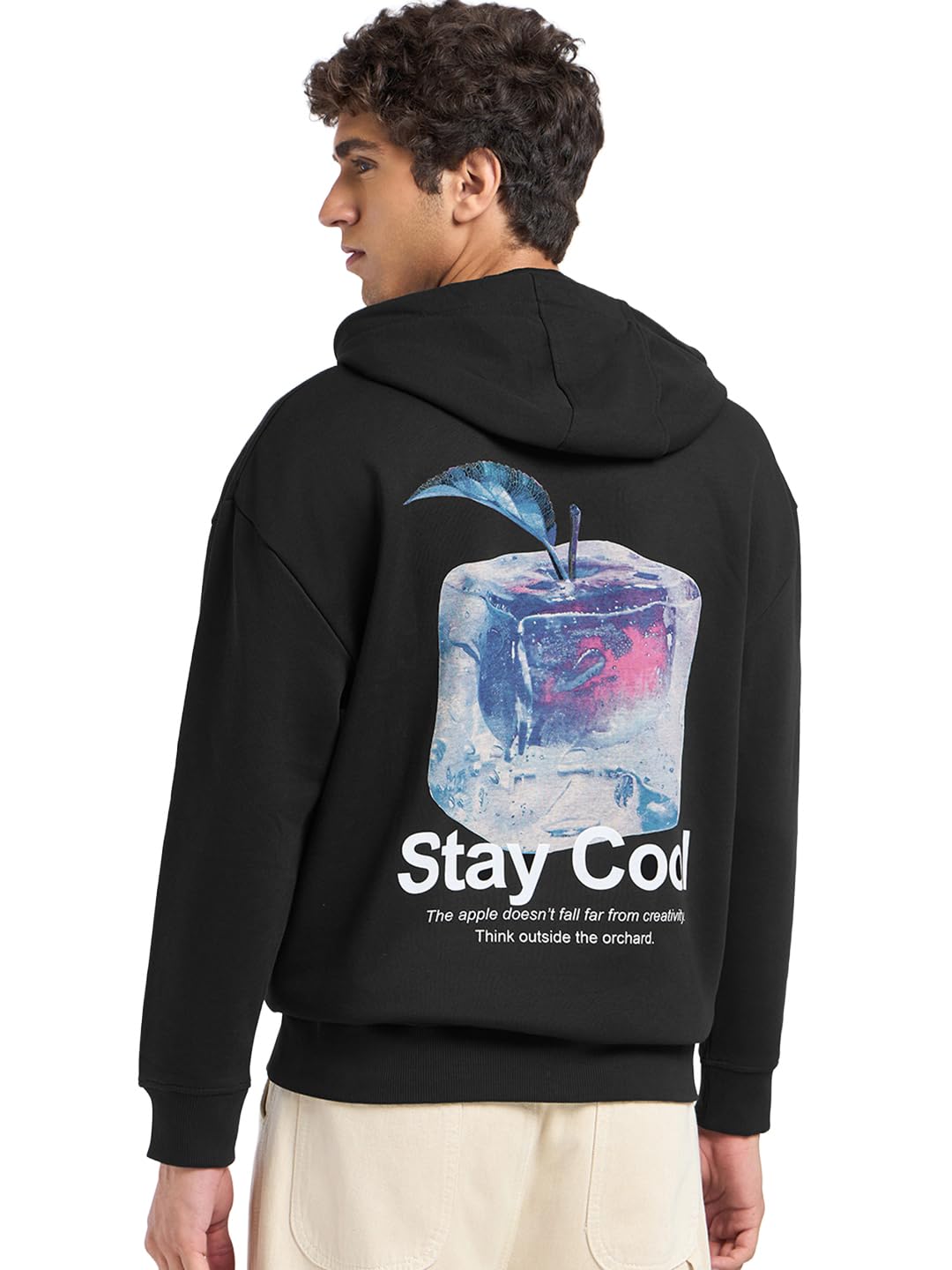 bewakoof Heavy Duty 1.0 Men's Graphic Print Oversized Fit Full Sleeve Hooded Fleece Hoodies-picture-39
