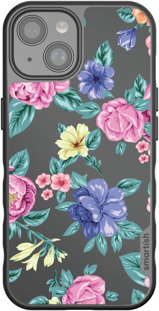 Smartish - Floral Reef - iPhone 15 Slim Case - Gripmunk [Lightweight + Protective] Thin Cover - Fits iPhone 15