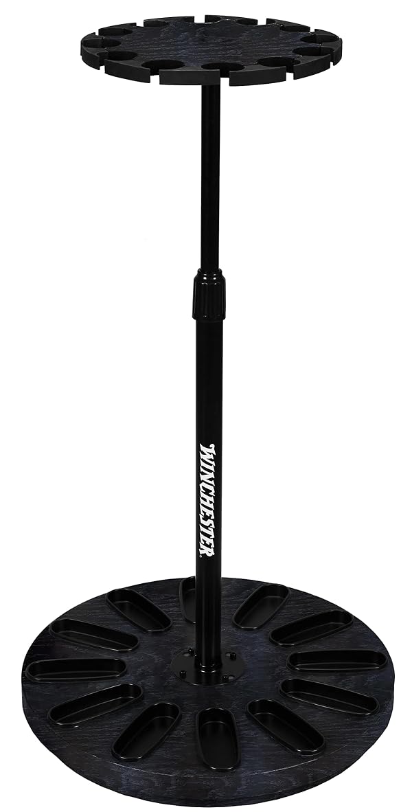 Winchester RASW003-MB Run Around Susan™ Deluxe Wooden Spinning Rotating 12-Gun Rack Stand, Matte Black (12-Gun Capacity, Rifle Rack, Gun Storage, Gun Accessories) by Winchester - Used condition - US$165.66