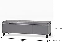 Vista 42 de Banco otomano con espacio para almacenamiento., Marrón