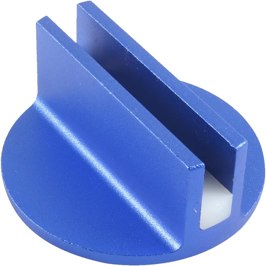 Magnetic Jack Pad, Universal 0.37" Slotted Aluminum Grooved Jack Puck Pinch, Pinch Weld Frame Rail Adapter with Large Slotted for Most Cars (Blue) thumbnail