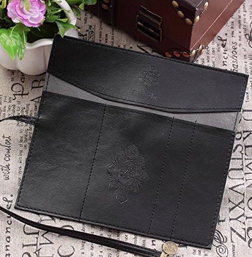 Preisvergleich Produktbild Hacoly Bandagen mädchen Junge PU Federmäppchen Student Niedlich Reißverschluss Briefpapier Pouch Pencil Case Für Studenten Beginne mit der Schule Geschenke - Schwarz