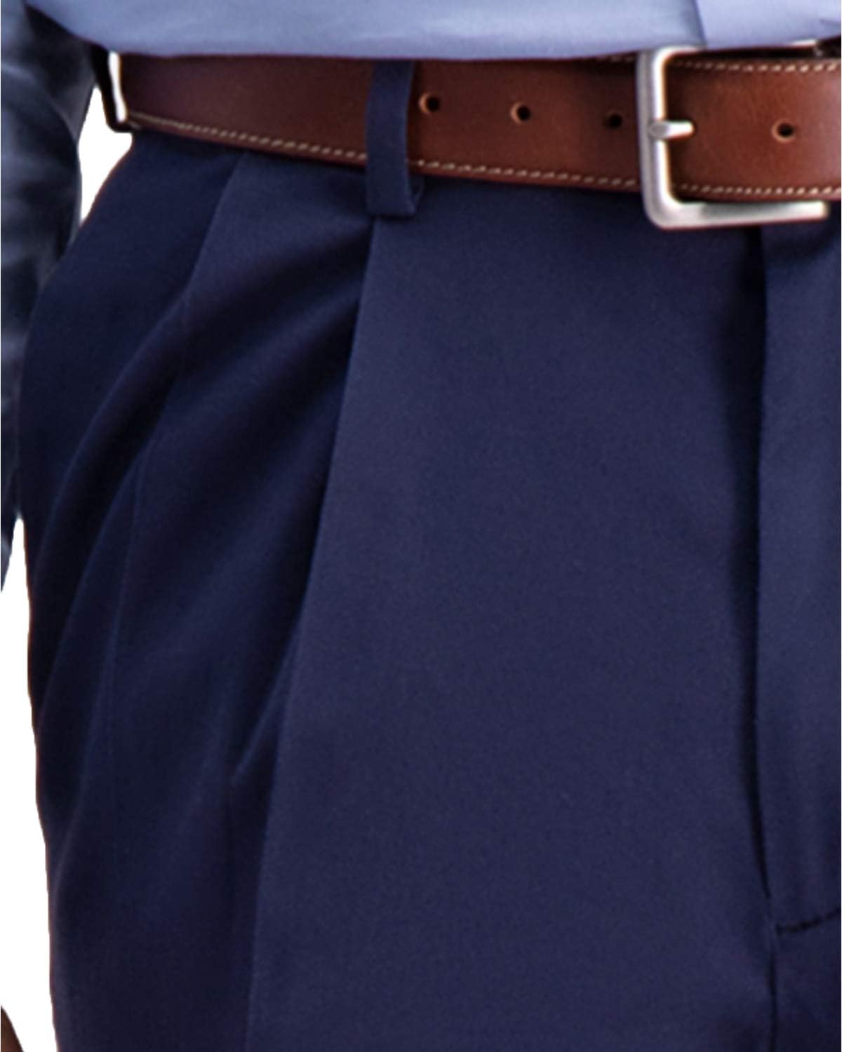 Haggar Men's Work to Weekend Classic Fit Flat Front & Pleat Regular and Big and Tall Sizes - Image 4