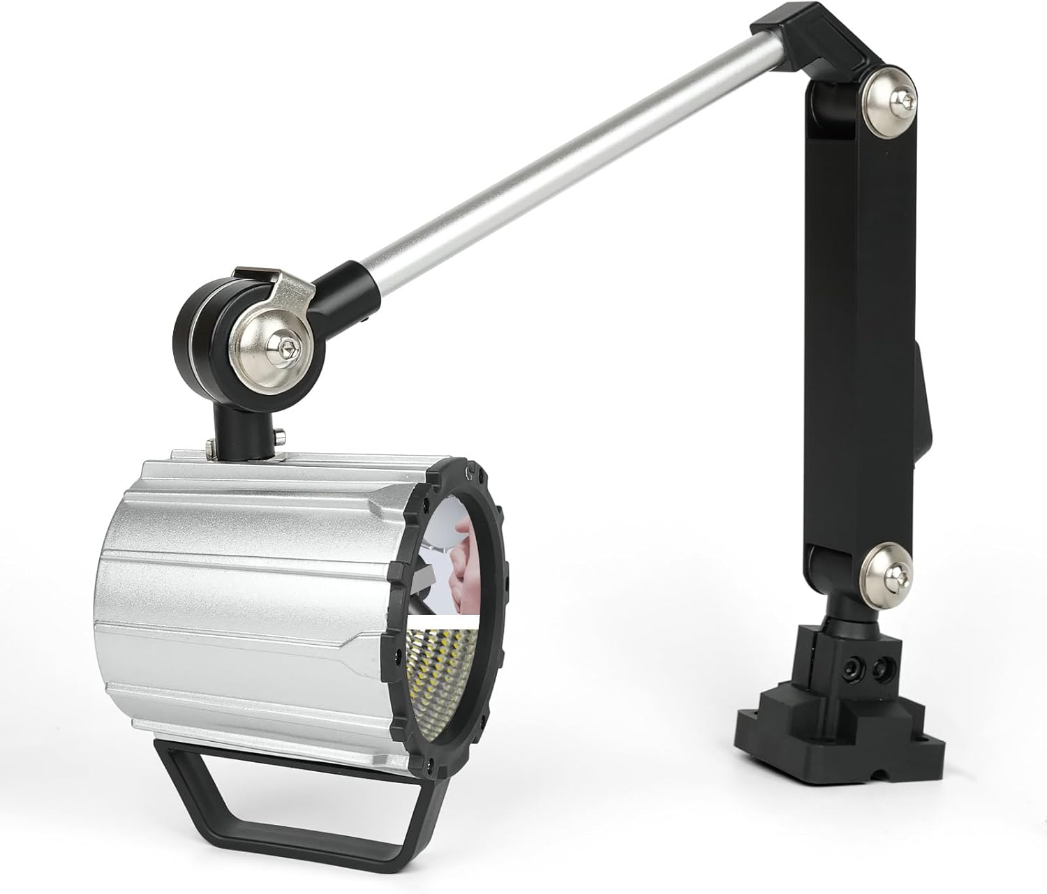 Cob Led Machine Light, 18W Swing arm Machine Work Light, 1800 Lumens Flexible Milling Work Lighting for Wood Lathe Drill Press, 110-220v