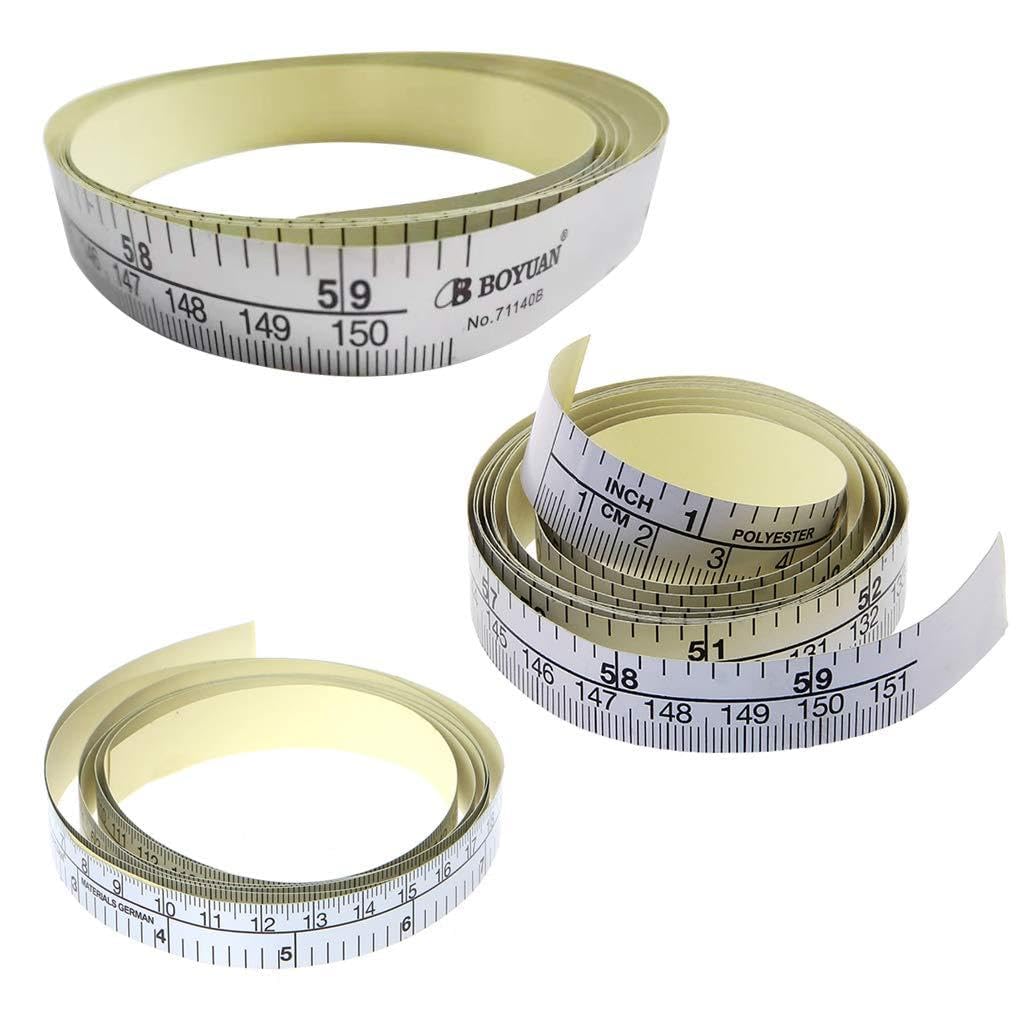 Aypohu Silver 151Cm Self Adhesive Metric Measure Tape Ruler For Sewing Machine Sticker